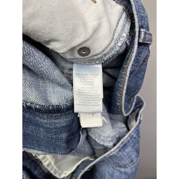 Loft Made And Loved Cropped Denim Patch Jeans Womens size 10/30 High Rise - Picture 7 of 7